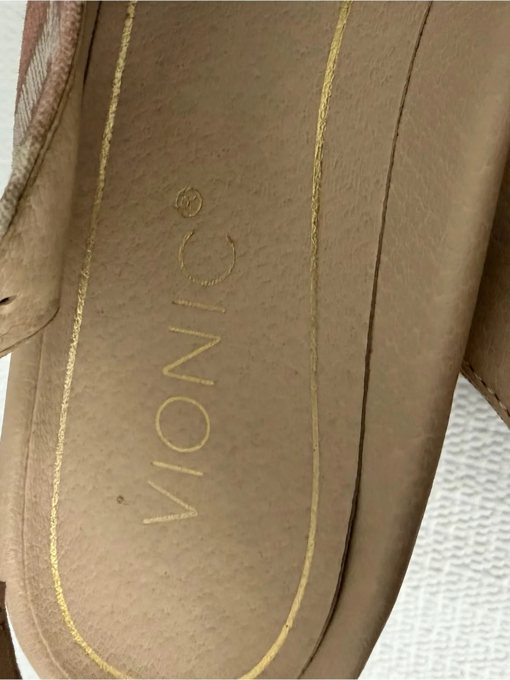 Vionic Coralina Chevron Espadrille Wedge‎ Sandals Womens Size 8